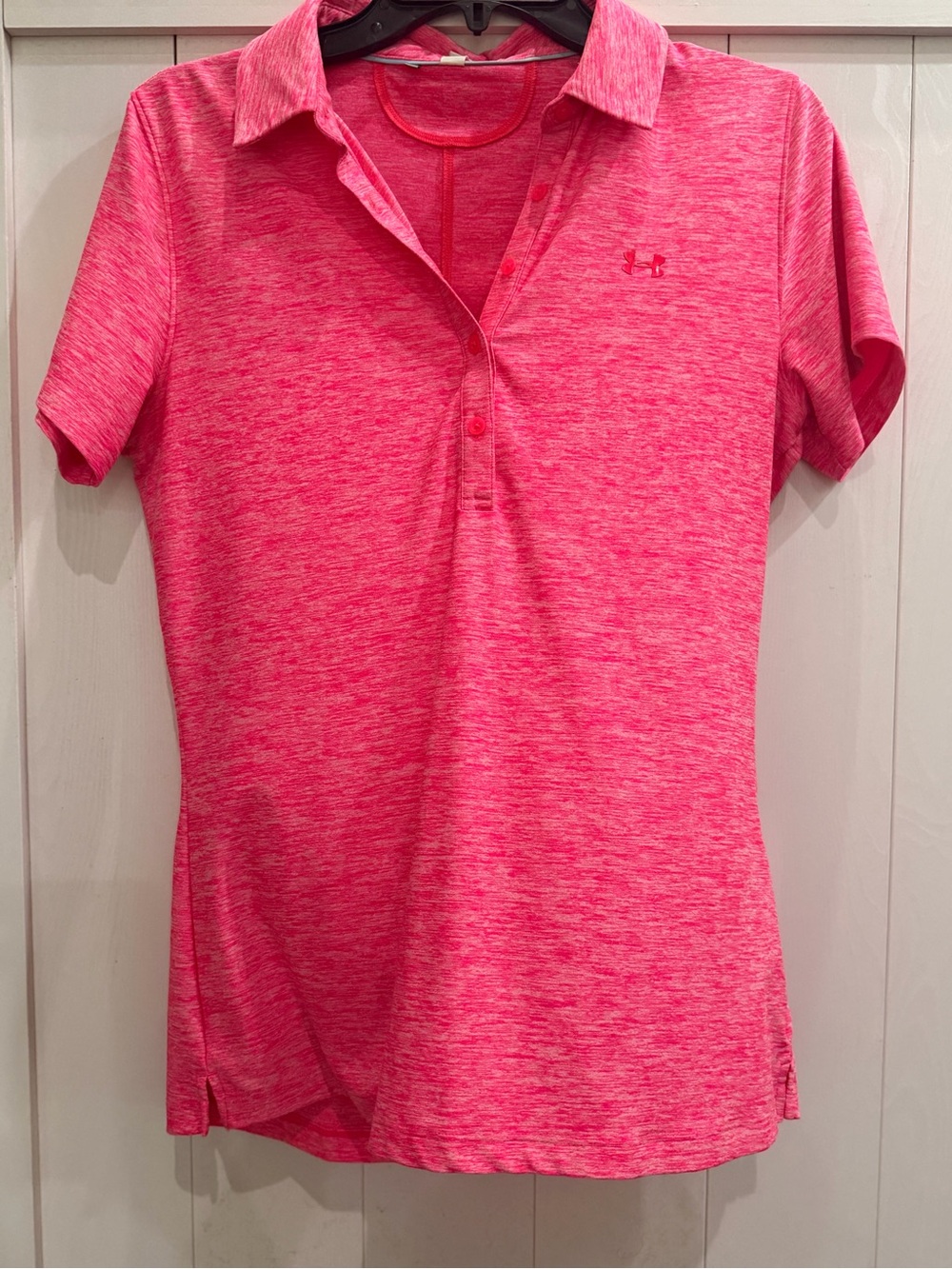 Under Armour Women's Heathered Hot Pink Polo Shirt